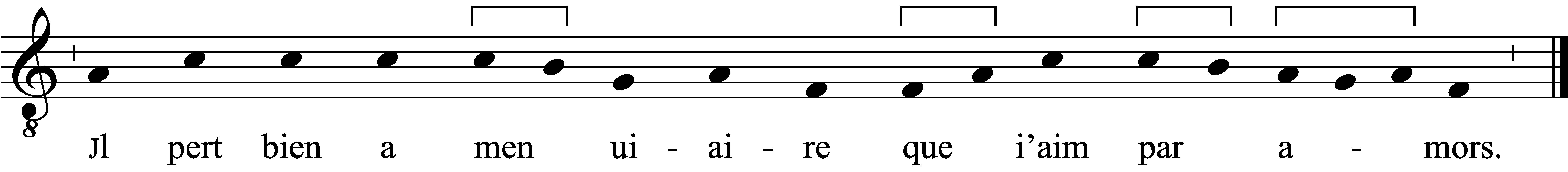 Refrain musical notation